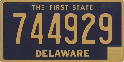 DE license plate 744929
