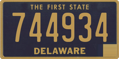 DE license plate 744934