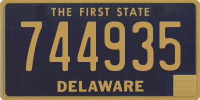 DE license plate 744935