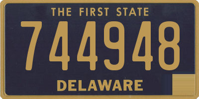 DE license plate 744948