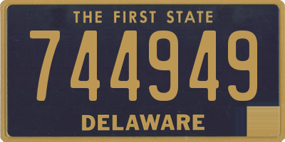 DE license plate 744949