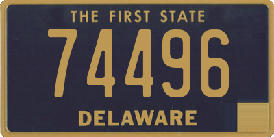 DE license plate 74496
