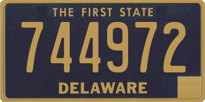 DE license plate 744972
