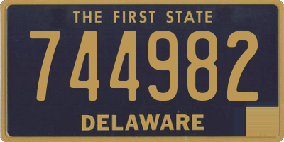 DE license plate 744982