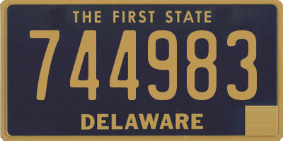 DE license plate 744983