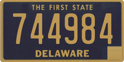 DE license plate 744984