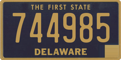 DE license plate 744985
