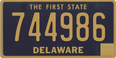 DE license plate 744986