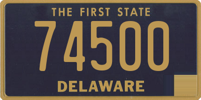 DE license plate 74500