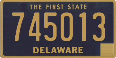 DE license plate 745013