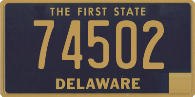 DE license plate 74502