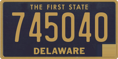 DE license plate 745040