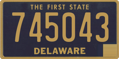 DE license plate 745043