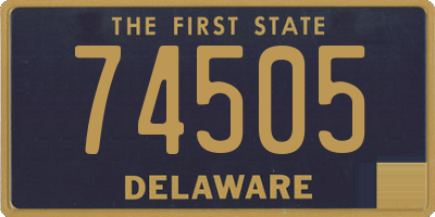 DE license plate 74505