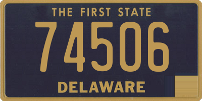 DE license plate 74506