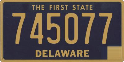 DE license plate 745077