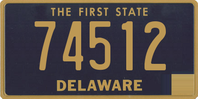 DE license plate 74512