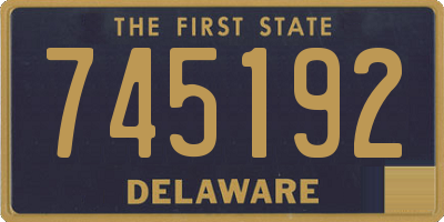 DE license plate 745192