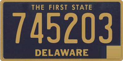 DE license plate 745203