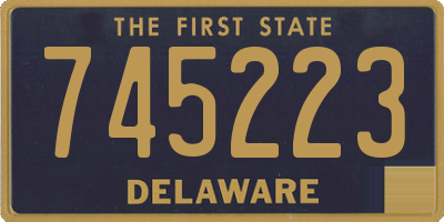 DE license plate 745223