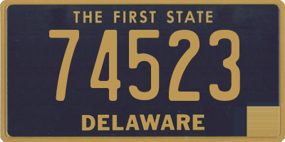 DE license plate 74523