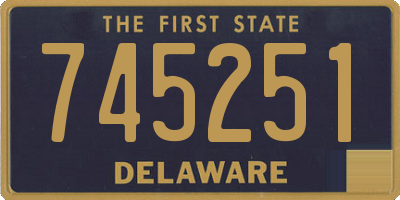 DE license plate 745251