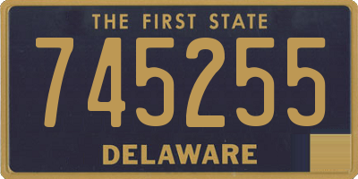 DE license plate 745255
