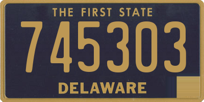 DE license plate 745303