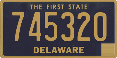 DE license plate 745320