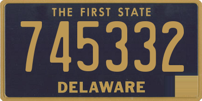 DE license plate 745332