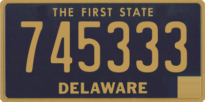 DE license plate 745333
