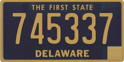 DE license plate 745337
