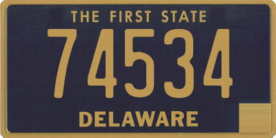 DE license plate 74534