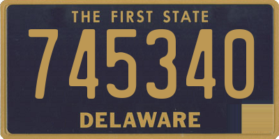 DE license plate 745340