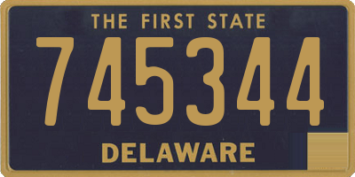 DE license plate 745344