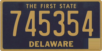 DE license plate 745354
