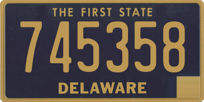 DE license plate 745358