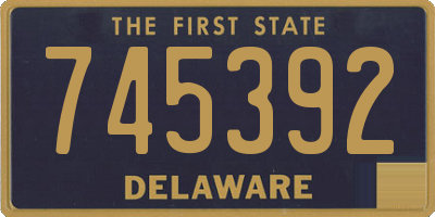 DE license plate 745392