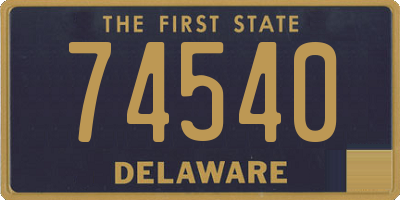 DE license plate 74540