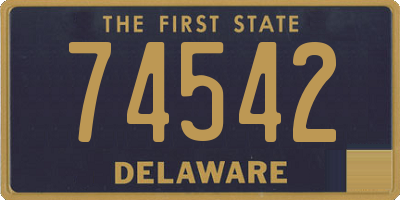 DE license plate 74542