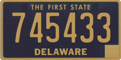 DE license plate 745433