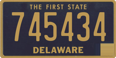 DE license plate 745434
