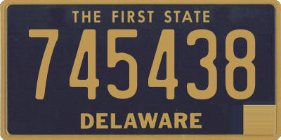 DE license plate 745438