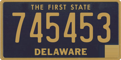 DE license plate 745453