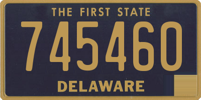 DE license plate 745460