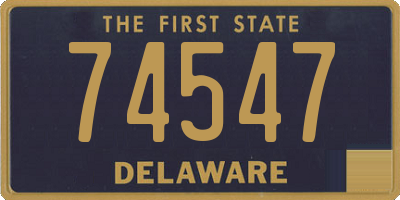 DE license plate 74547