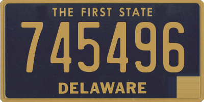 DE license plate 745496