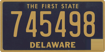 DE license plate 745498