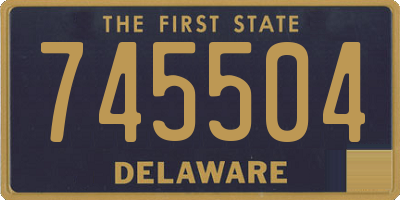 DE license plate 745504