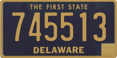 DE license plate 745513